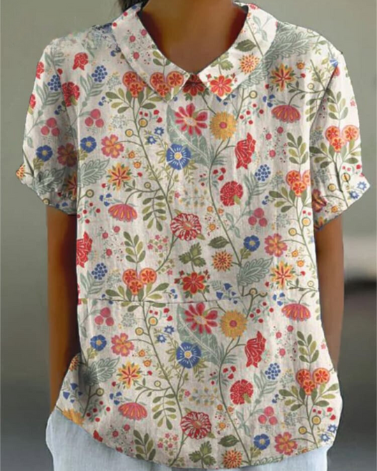 Abbie | Blouse met Pastorale Bloemenprint