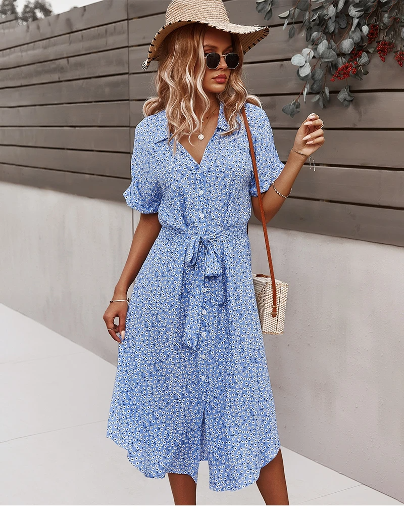 Gigi | Bloemen Ruche Maxi Jurk